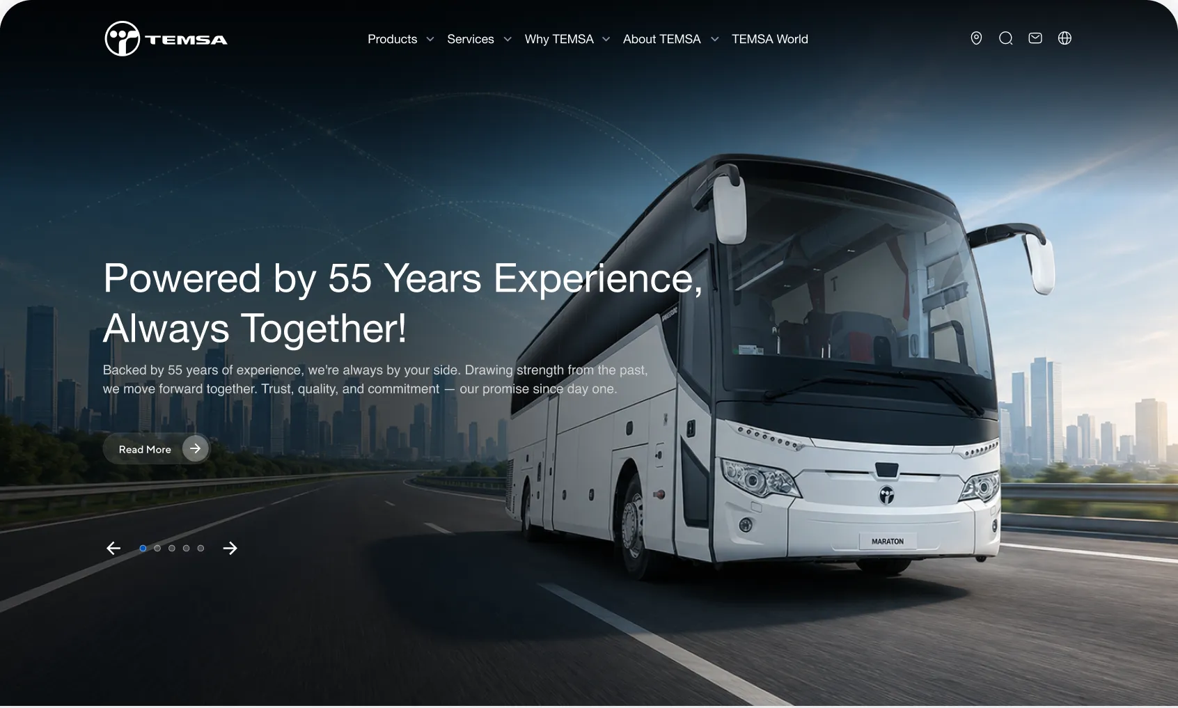 Temsa website presentation